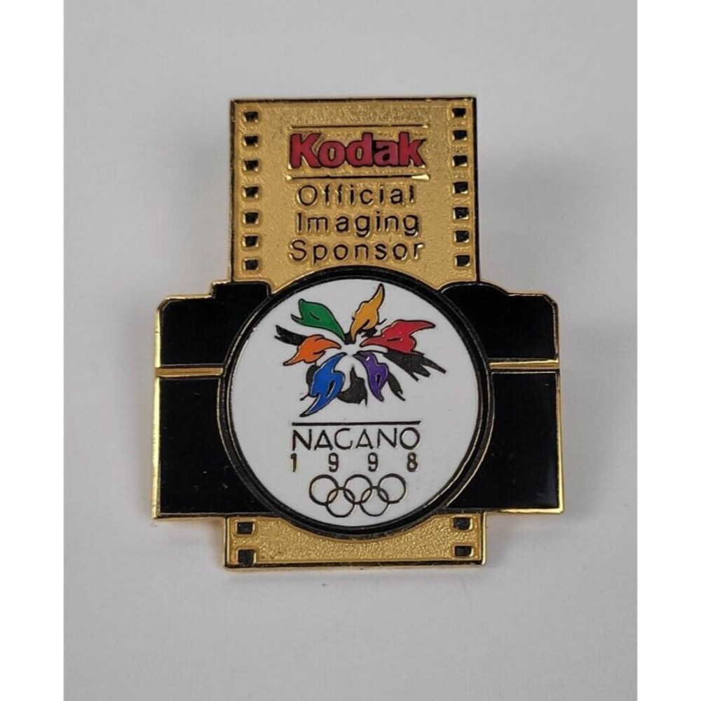 NEW KODAK OFFICIAL IMAGE SPONSOR NAGANO OLYMPICS 1998 LAPEL PIN